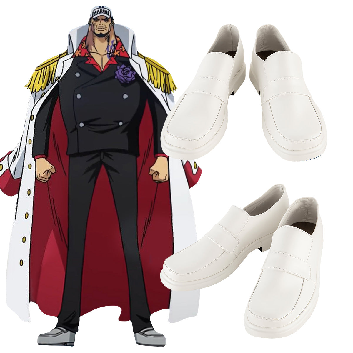 One piece Red File Sakazuki Cosplay Shoes