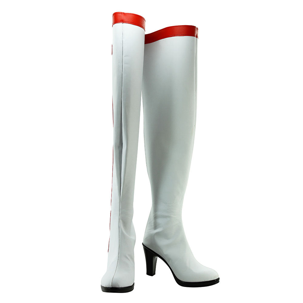 Touhou Project Black Hakurei Reimu White Shoes Cosplay Boots