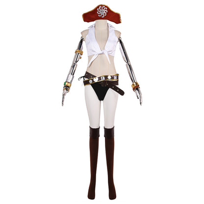 One Piece Boa Hancock Flag Diamond Ship Cosplay Costume