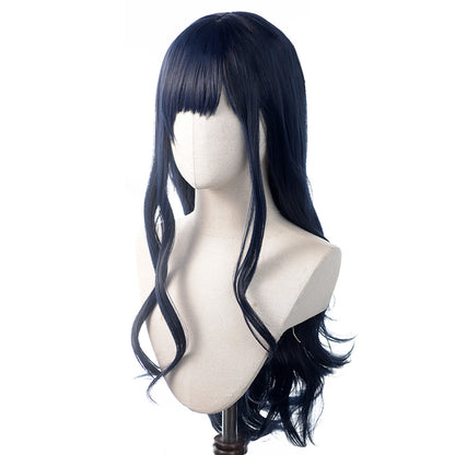 Final Fantasy XIV Shadowbringers 5.0 FF14 Boss Gaia Black Blue Cosplay Wig