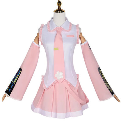 Vocaloid Hatsune Pink Miku Game Halloween Dress Cosplay Costume