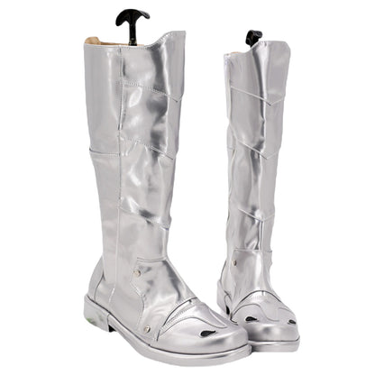 Kaiju No. 8 Kikoru Shinomiya Silver Shoes Cosplay Boots