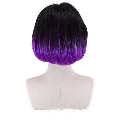 [in stock]TEKKEN 8 Reina Black Purple Cosplay Wig