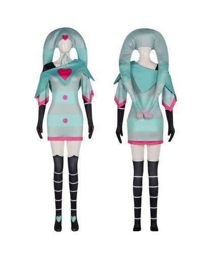 Hazbin Hotel Fizzarolli Green Halloween Party Cosplay Costume