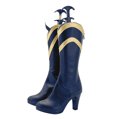 League of Legends LOL Sentinel Diana Blue Shoes Cosplay Boots