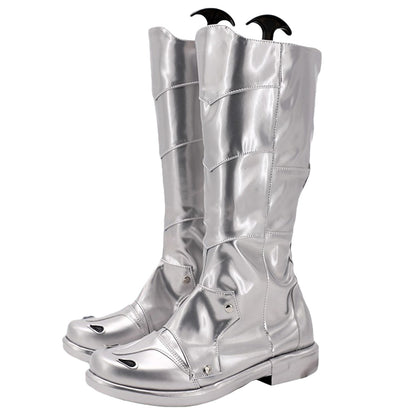 Kaiju No. 8 Kikoru Shinomiya Silver Shoes Cosplay Boots