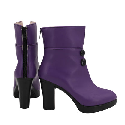 Fate Grand Order FGO Caster Artoria Pendragon Stage 2 Purple Cosplay Shoes