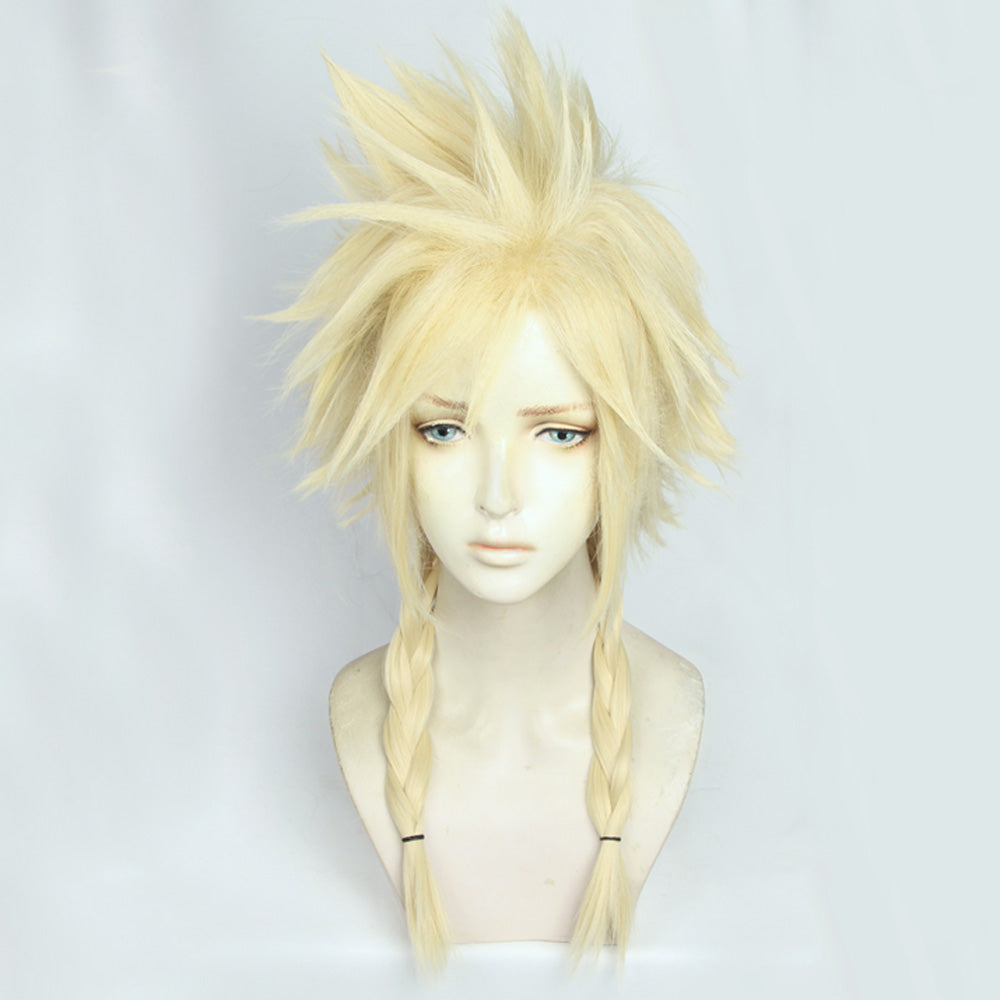 Final Fantasy VII Remake Cloud Strife Girl Ver 2 Golden Cosplay Wig