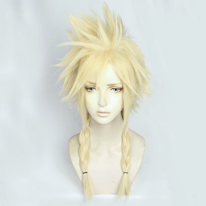 Final Fantasy VII Remake Cloud Strife Girl Ver 2 Golden Cosplay Wig