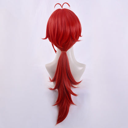 Genshin Impact Diluc Red Cosplay Wig