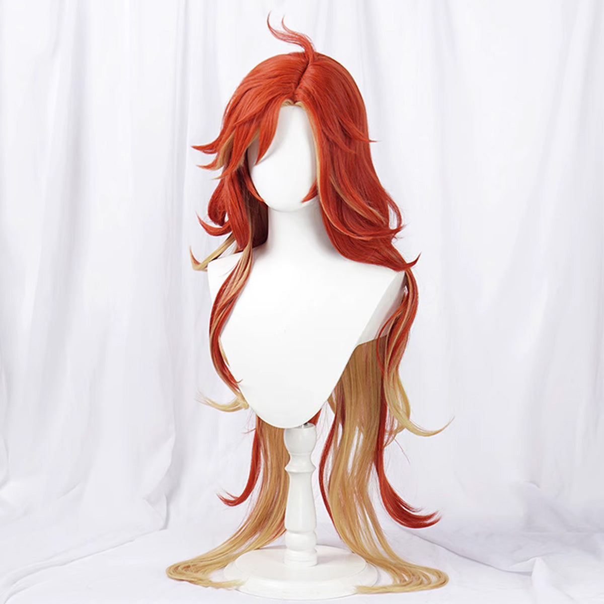 Genshin Impact Mavuika Red Yellow Cosplay Wig