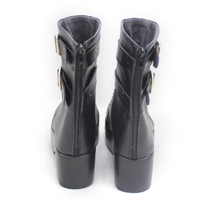 Arknights Texas Inverno Nero Cosplay Scarpe