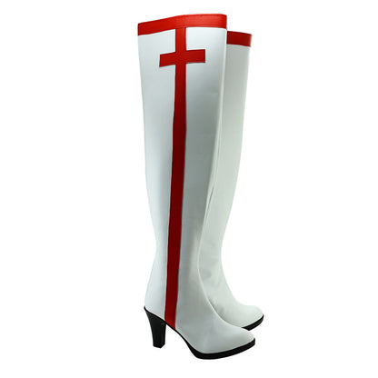 Touhou Project Black Hakurei Reimu White Shoes Cosplay Boots