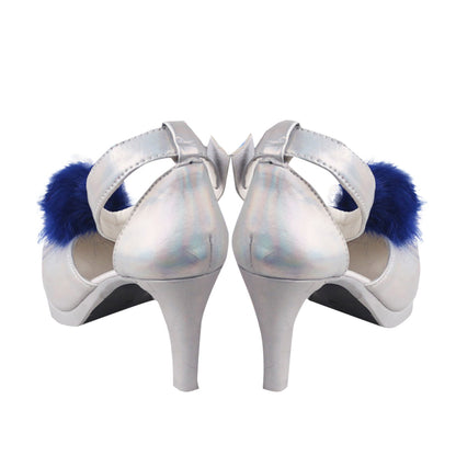 League Of Legends LOL 2020 K/DA KDA All Out Evelynn Silver Cosplay Shoes