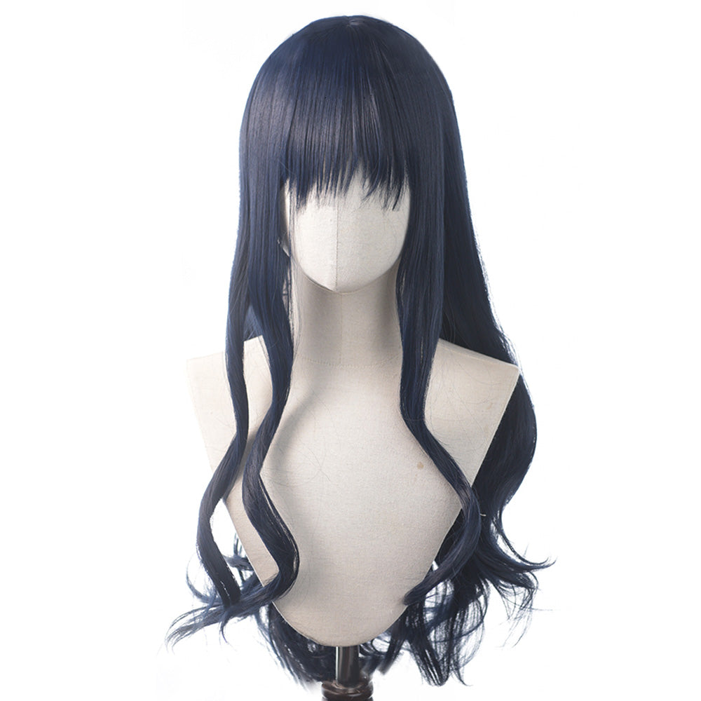 Final Fantasy XIV Shadowbringers 5.0 FF14 Boss Gaia Black Blue Cosplay Wig