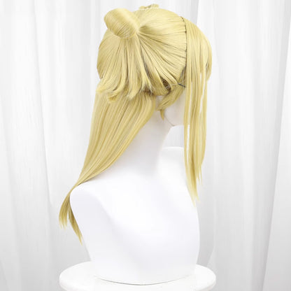 Fairy Tail Lucy Heartfilia Cheongsam Oriental Style Golden Cosplay Wig