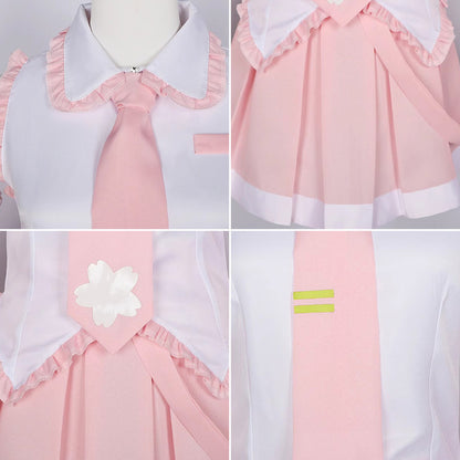 Vocaloid Hatsune Pink Miku Game Halloween Dress Cosplay Costume