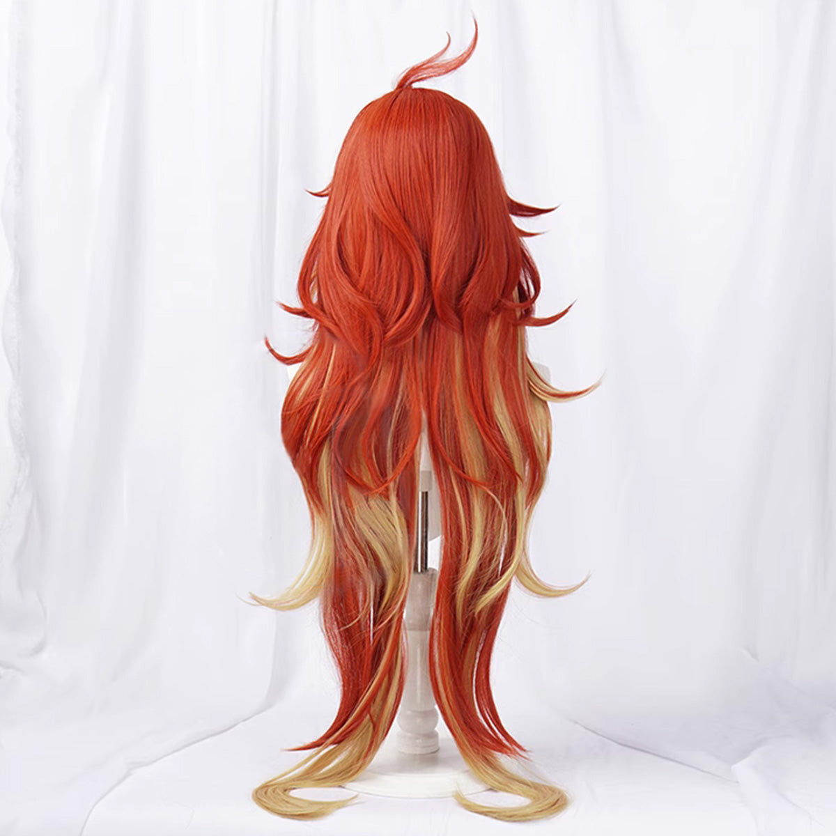 Genshin Impact Mavuika Red Yellow Cosplay Wig