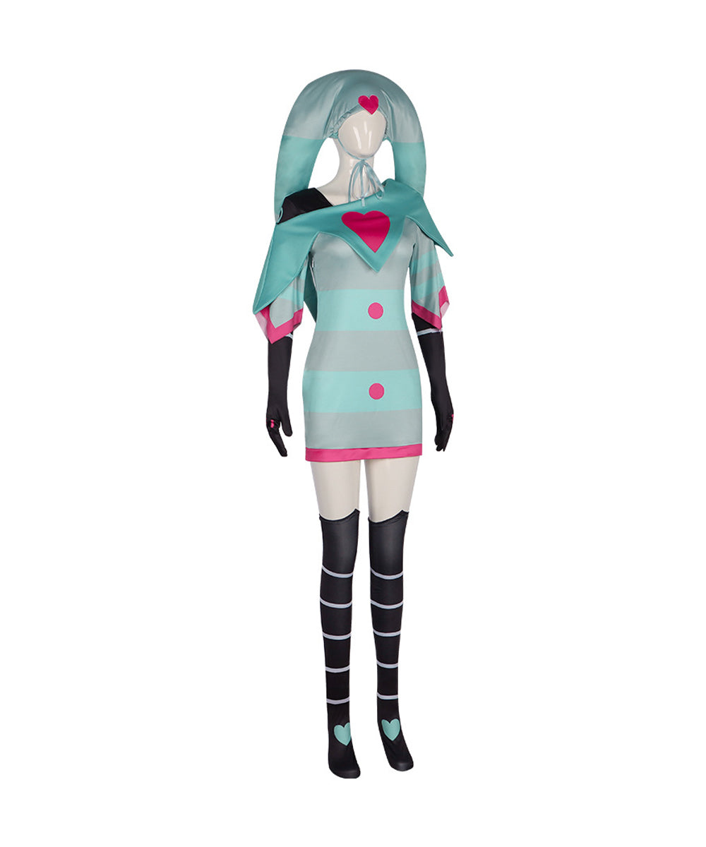 Hazbin Hotel Fizzarolli Green Halloween Party Cosplay Costume