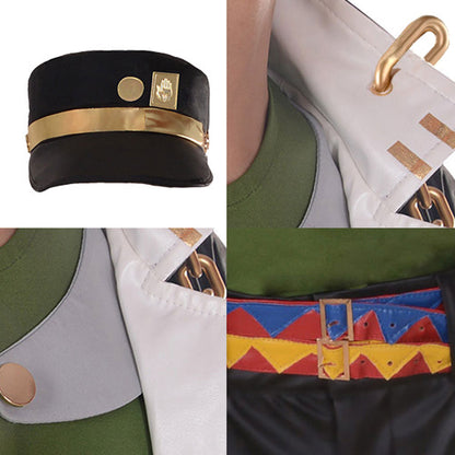 JoJo's Bizarre Adventure Kujo Jotaro Green Vest Cosplay Costume