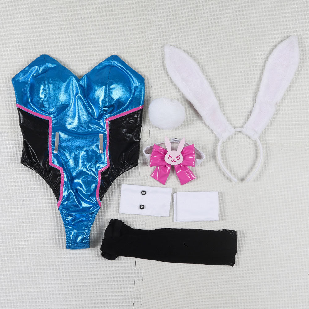 Overwatch OW D.Va DVa Hana Song Playboy Bunny Girl Cosplay Costume