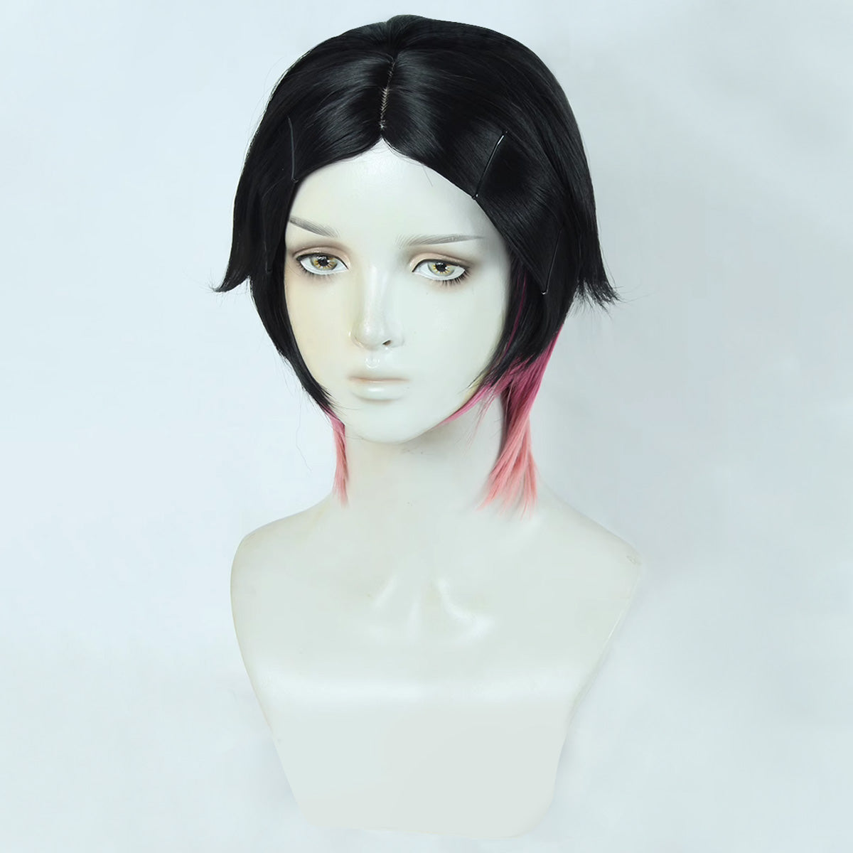 Valorant Clove Black Purple Cosplay Wig