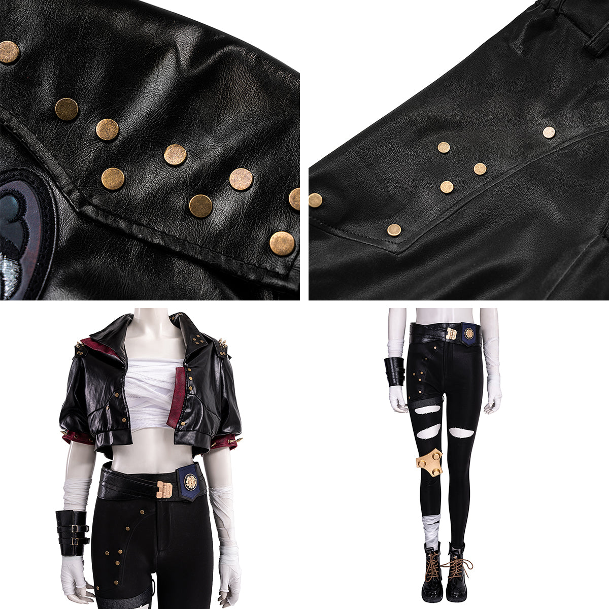 Arcane Season 2 League of Legends LOL Vi Black Cosplay Costume