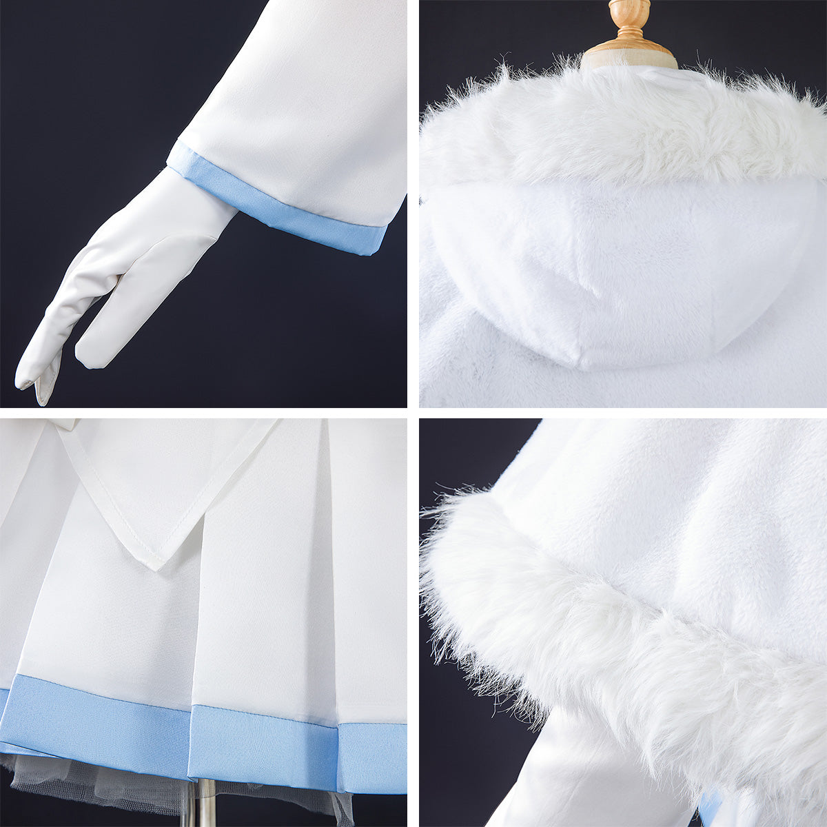 2024 Snow Miku Anime Miku Christmas Winter Snow Dress Cosplay Costume