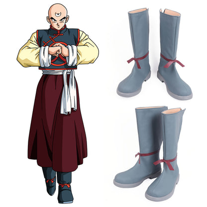 Dragon Ball Tenshinhan Grey Shoes Cosplay Boots