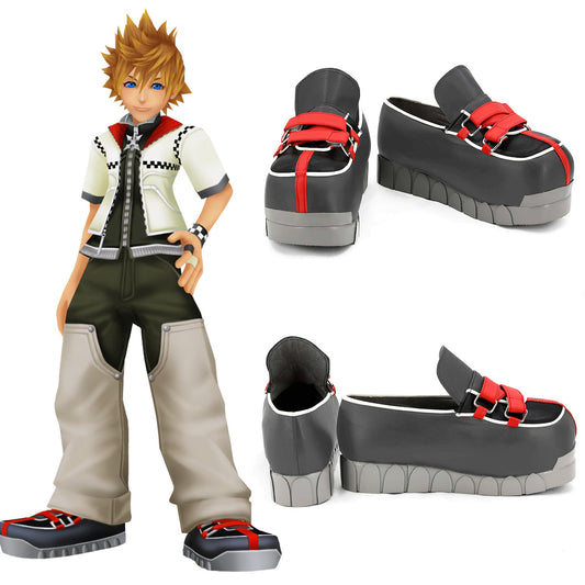 Kingdom Hearts II Roxas Black Cosplay Shoes