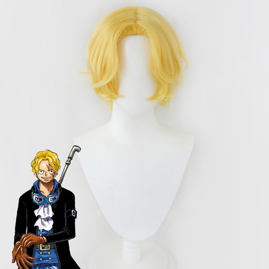 One Piece Sabo Golden Cosplay Wig