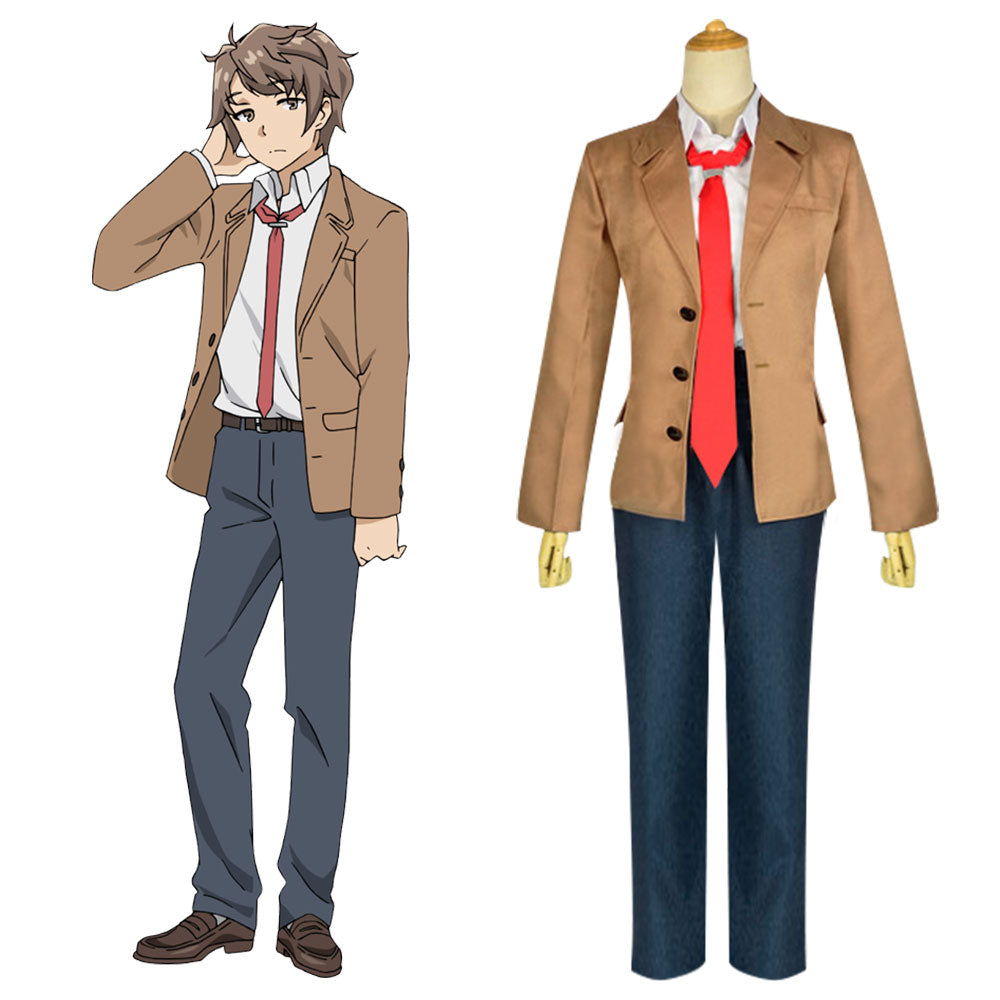 Seishun Buta Yarou wa Bunny Girl Senpai no Yume wo Minai Sakuta Azusagawa Cosplay Costume