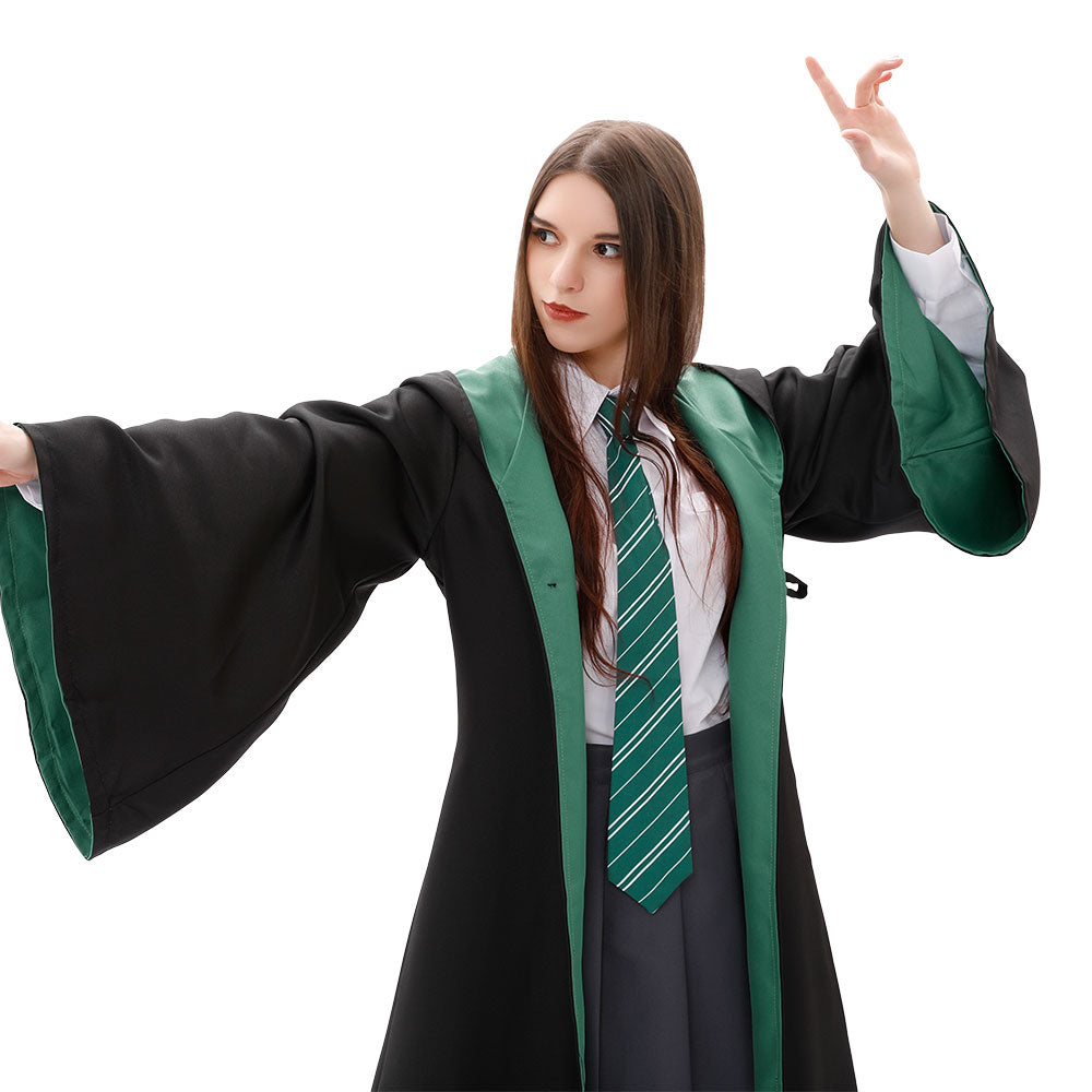 Harry Potter Female Slytherin Robe School Uniform Halloween Cosplay Costume