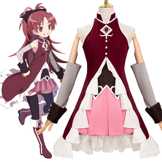 魔法少女小圓 Magical Kyoko Sakura Cosplay Costume