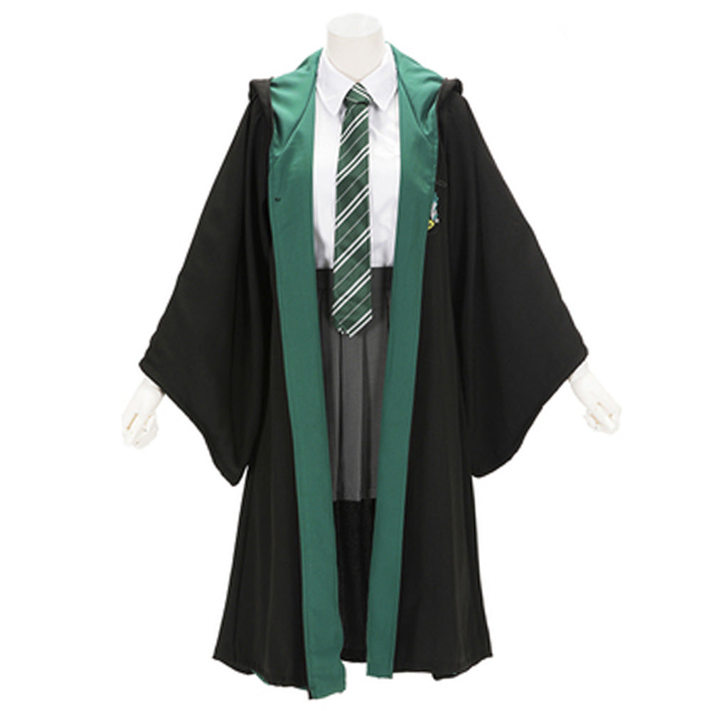 Harry Potter Female Slytherin Robe School Uniform Halloween Cosplay Costume