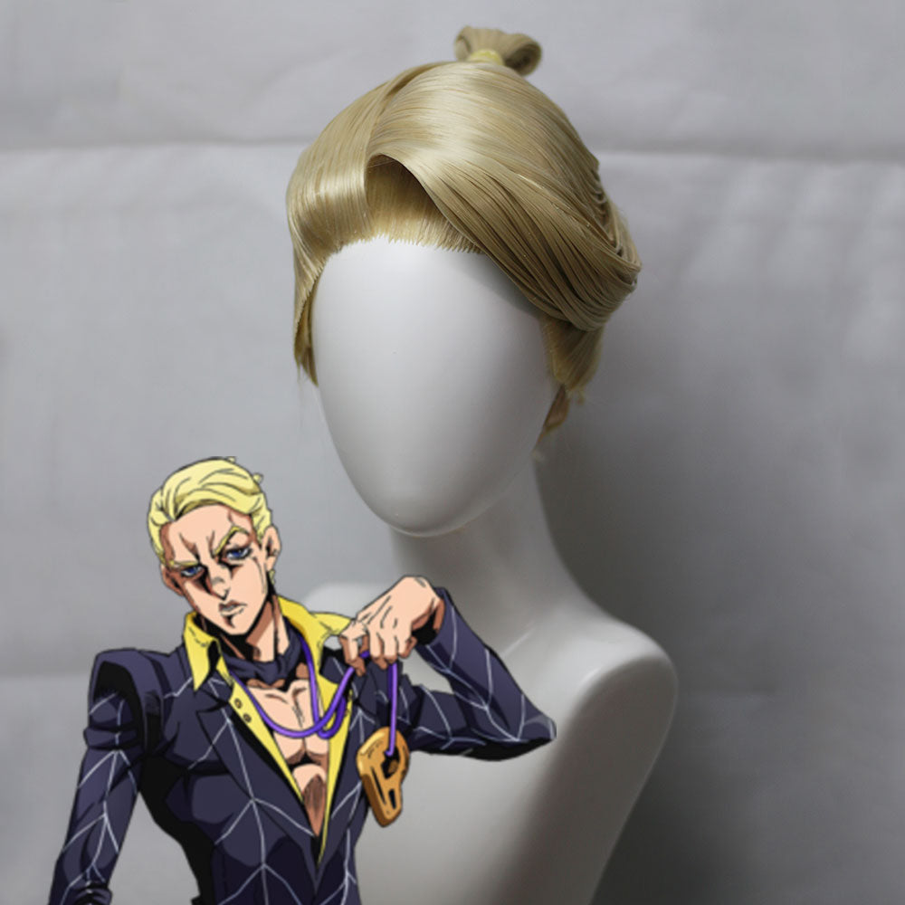 JoJo's Bizarre Adventure: Vento Aureo Golden Wind Prosciutto Golden Cosplay Wig