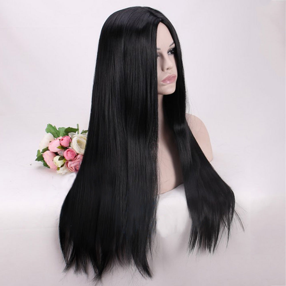 The Addams Family Morticia Addams Black Cosplay Wig Gcosplay