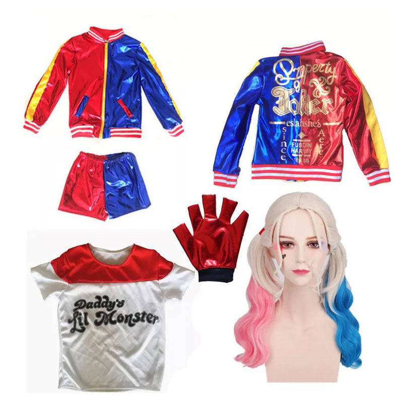 Kids Size DC Suicide Squad Harley Quinn Cosplay Costume – Gcosplay