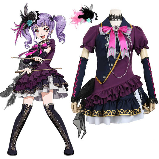 BanG Dream! Roselia Udagawa Ako BLACK SHOUT Cosplay Costume