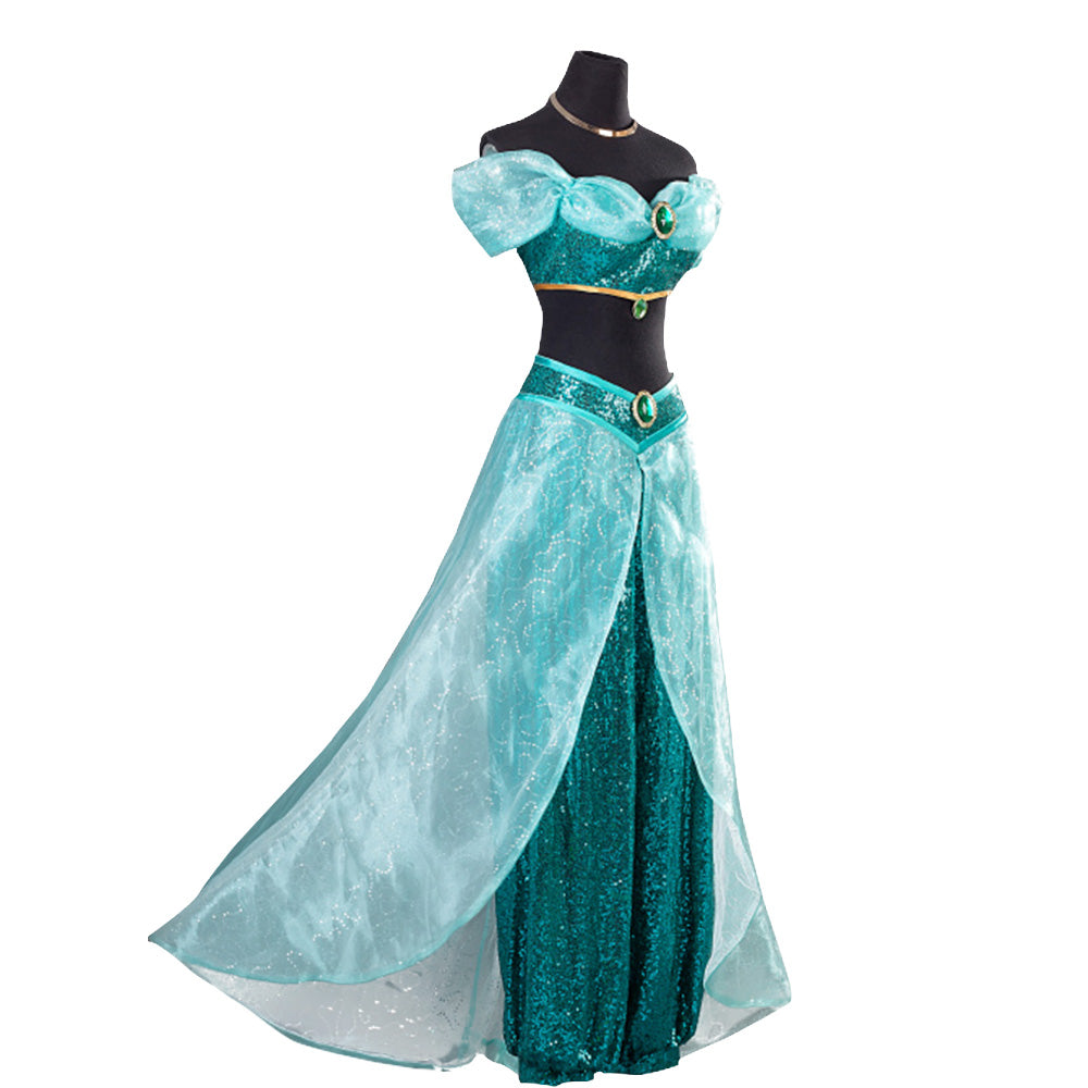 Vestido princesa fashion jasmine aladdin