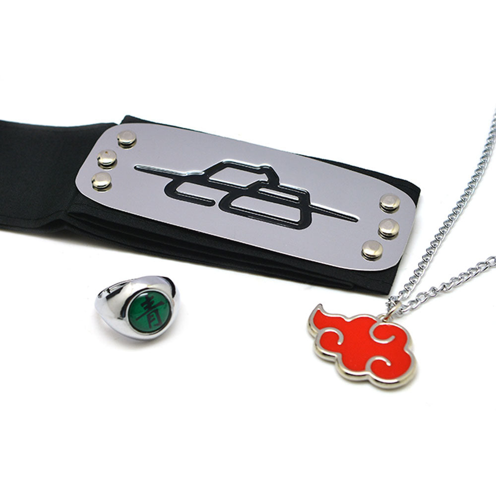 Anillo de Cosplay de Naruto Akatsuki accesorios de Uchiha Itach