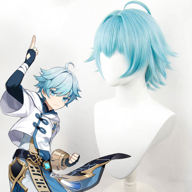 Chongyun from Genshin Impact Halloween Blue Cosplay Wig