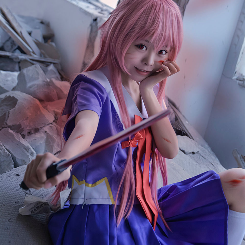 Future Diary Yuno Gasai Halloween Cosplay Costume