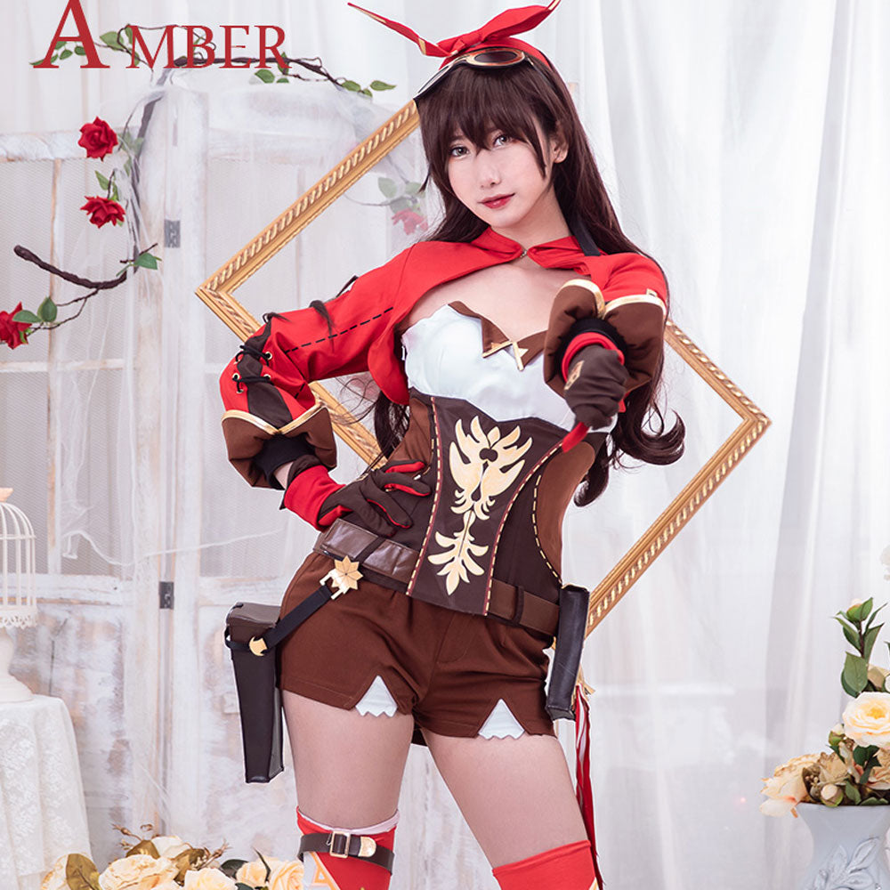 Genshin Impact Amber Cosplay Costume Gcosplay