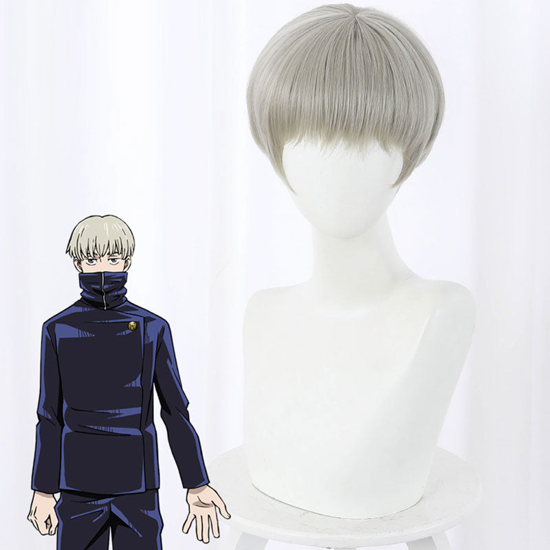 Jujutsu Kaisen Sorcery Fight Toge Inumaki Grey Cosplay Wig